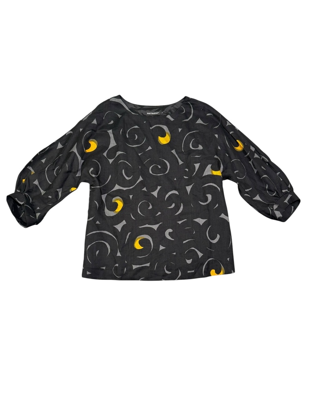 Marimekko Sonaatti Wool Silk Blend Top - Picture 2 of 8